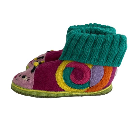 KIDS GARNET HILL BOILED WOOL SNAIL SLIPPER BOOTS WOOLMARK SIZE 3 - Picture 3 of 8
